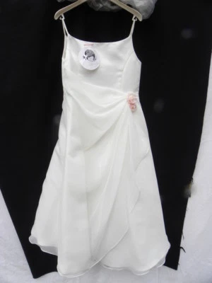 NWT Sarah Louise Girl's Elegant Champagne/Off-White Dress w/Beads Sequins Sz. 7y - Image 1 of 4