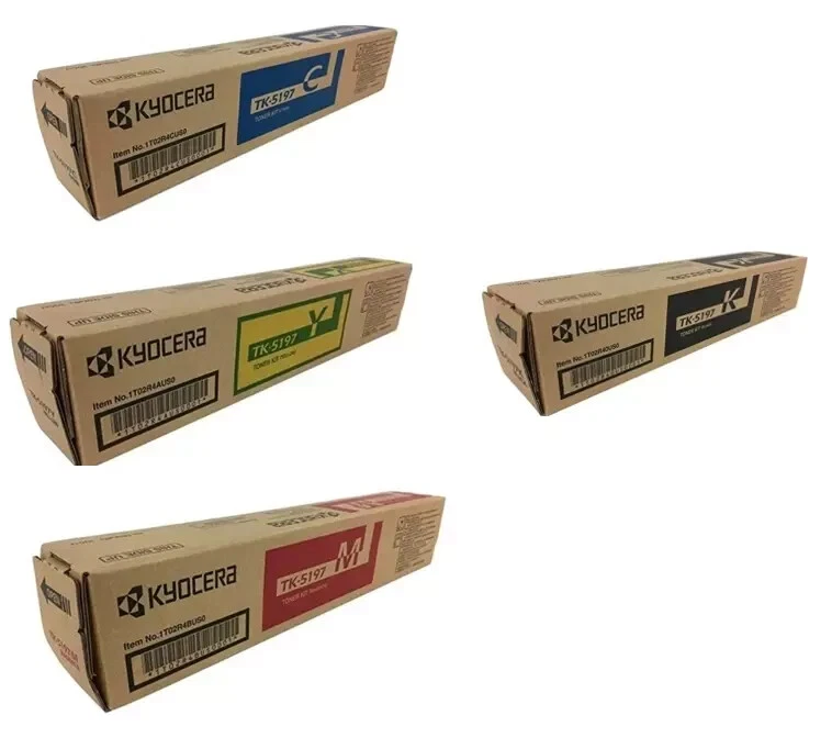 Nuevo tóner color genuino Kyocera 306ci TK-5197 TK-5197K TK-5197C TK-5197M de 4 piezas Foto 1 de 1