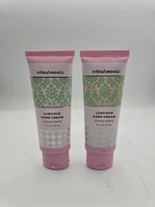4 x Refreshments LUSCIOUS HAND CREAM Citrus Spritz 60ml/2oz Full Size - Picture 1 of 6