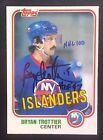 Bryan Trottier Signed 1981 Topps Card # 41 New York Islanders Autographed NHL