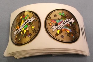 lot of 27 trophy parts ALL STAR gold star mylar 2" diameter - Picture 1 of 1