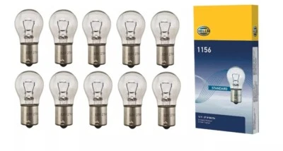 10x Lâmpada HELLA 1156 12v Auto Freio de Carro Sinal de Parada Turno Lâmpada Traseira Reversa - Imagem 1 de 4