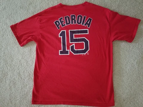Dustin Pedroia #15 Boston Red Sox MLB Majestic Shirt Size XL Cover