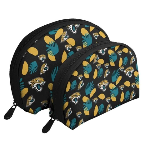 2-piece Set Jacksonville Jaguars Portable Bags Clutch Pouch Travel Cosmetic Bag Cover
