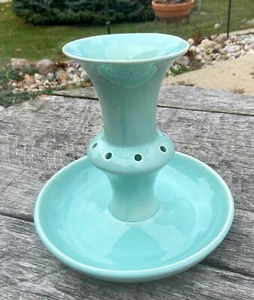 Vintage Epergne LuRay Pastels Taylor Smith Taylor TST Surf Green Vase 1941 - Picture 1 of 4