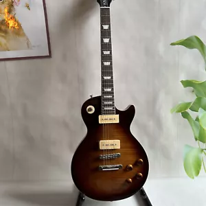 Pickup chitarra elettrica Custom LP Flame Maple Top P90 6 corde intarsio quadrato - Foto 1 di 11