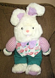 Vintage Large Fordlet International Fluffy White Easter Bunny Rabbit 28" Long - Picture 1 of 16
