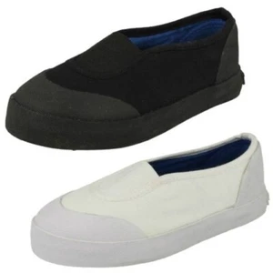 Unisex Spot On Slip On Tela Scarpe - Imagen 1 de 23