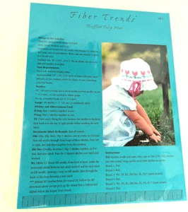 Fiber Trends Ruffled Tulip Hat Handknit Cotton Tulips or Optional Hearts CH-4 - Picture 1 of 2