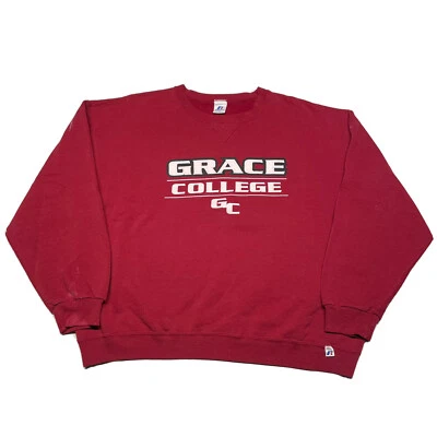 Vintage Russell Athletic Sweatshirt Mens XL Red College Pullover Hipster 90s - Image 1 of 4