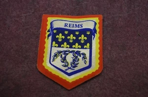 ANCIEN ÉCUSSON BISCOTTE GRECOIRE BLASON RÉGION CHAMPAGNE VILLE REIMS CPA - Imagen 1 de 1
