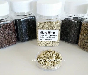 4mm Micro Rings Beads Screw Thread Beads 1000 pcs per Bottle 4.mm X 2.7mm - Picture 1 of 16