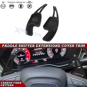 Carbon Fiber Black Paddle Shifter Extension For Audi A3 A4 Q7 S3 2017-up S4 TT - Bild 1 von 10