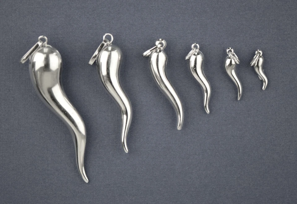 925 Пробы итальянский Cornicello рог подвеска удачи - Изображение 1 из 1