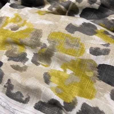 Robert Allen Dwell Studio@Home 2011 tela diseño floral retro gris, amarillo 4 yardas Foto 1 de 4
