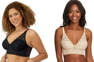 Maidenform Pure Comfort Lace & Mesh Longline Wireless Bralette DM1188 1188 - Bild 1 von 19