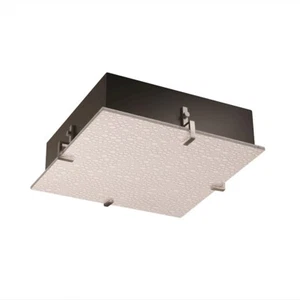 Justice Design 3Form Clips 16" Sq Wall/Ceiling Flush, Brsh Nkl, Fizz, GU24 CFL - Picture 1 of 1
