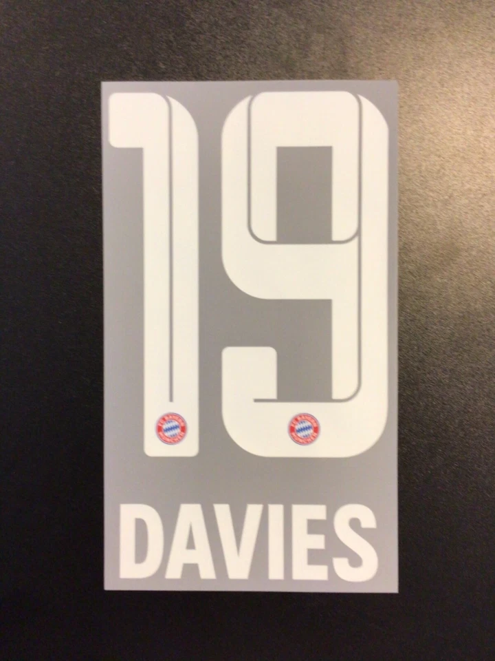 MARKENLOS Original FC Bayern München Flock Home 2022/2023 Nr. 19 Davies Kinder