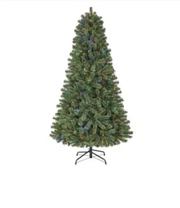 Home Accents Holiday 6.5 ft Pre-Lit LED Festive Pine Art Christmas Tree - Picture 1 of 5