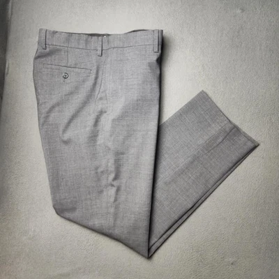 Pantalones de vestir Banana Republic para hombre 34x30 gris calce ajustado mezcla de lana tela Marzotto Foto 1 de 4
