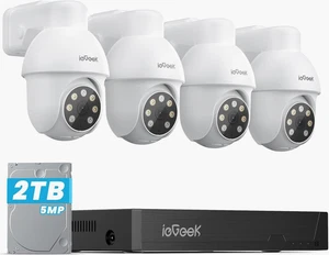 ieGeek 5MP PoE Kamerasystem Auto-Tracking Security CCTV mit 8 Kanälen, 2TB NVR - Bild 1 von 9