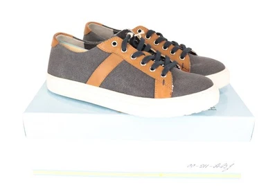 HARMONT & BLAINE EU43 Baskets en toile bicolore gris acier pour homme style plat   - Photo 1/4