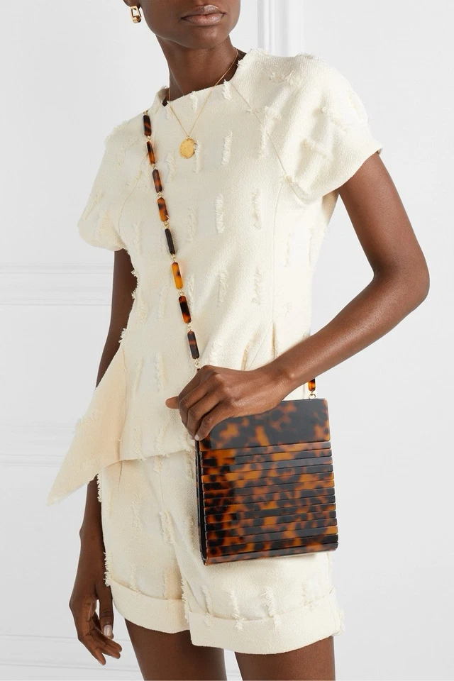 Bolso Bandolera Cult Gaia Dixie Tortuga Acrílico Cadena Correa Asa Cartera Bolsa para el Polvo Foto 1 de 4