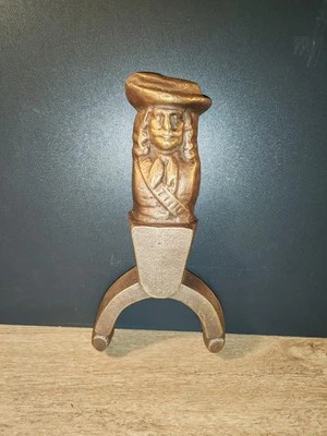 Superbe Ancienne  Devants De Chenets Tête cheminée  bronze XIX EME Déco A Saisir - Photo 1/4