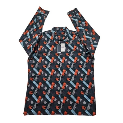 NWT Perry Ellis 2XLT Geometric Abstract Pattern Button Up Shirt Long Sleeve - Image 1 of 4