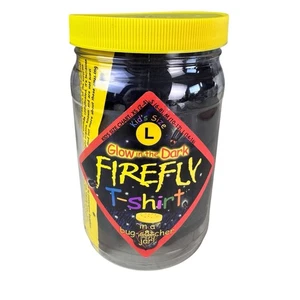 Firefly Fun TShirt Youth Large in Plastic Jar Glow In The Dark - Picture 1 of 3
