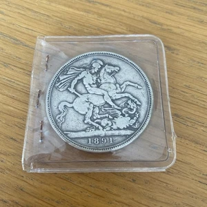 1891 Victoria Silver Crown Coin (25233) - Picture 1 of 2