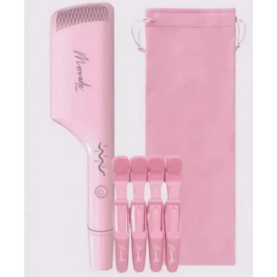 MERMADE MY WAVE KIT-Pink double waver 1 inch barrels, 4 clips, and pink case - Image 1 of 2