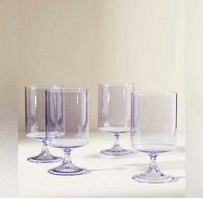 4 件套 全新带盒 Anthropolgie 全新带盒 短干酒杯 紫丁香 - 售罄 — 第 1/3 张图片