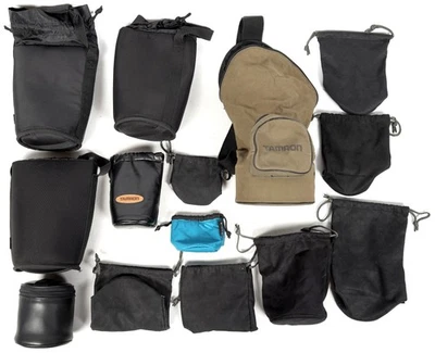 Lot of Tamron Camera Accessories (Lens, Pouches, Large Front Lens Cover, Cases) - image 1 of 4