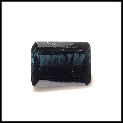 The Night Ocean, Faceted~ 12 CT Natural Tourmaline 15x12MM Baguette Cut Gemstone - Image 1 of 4