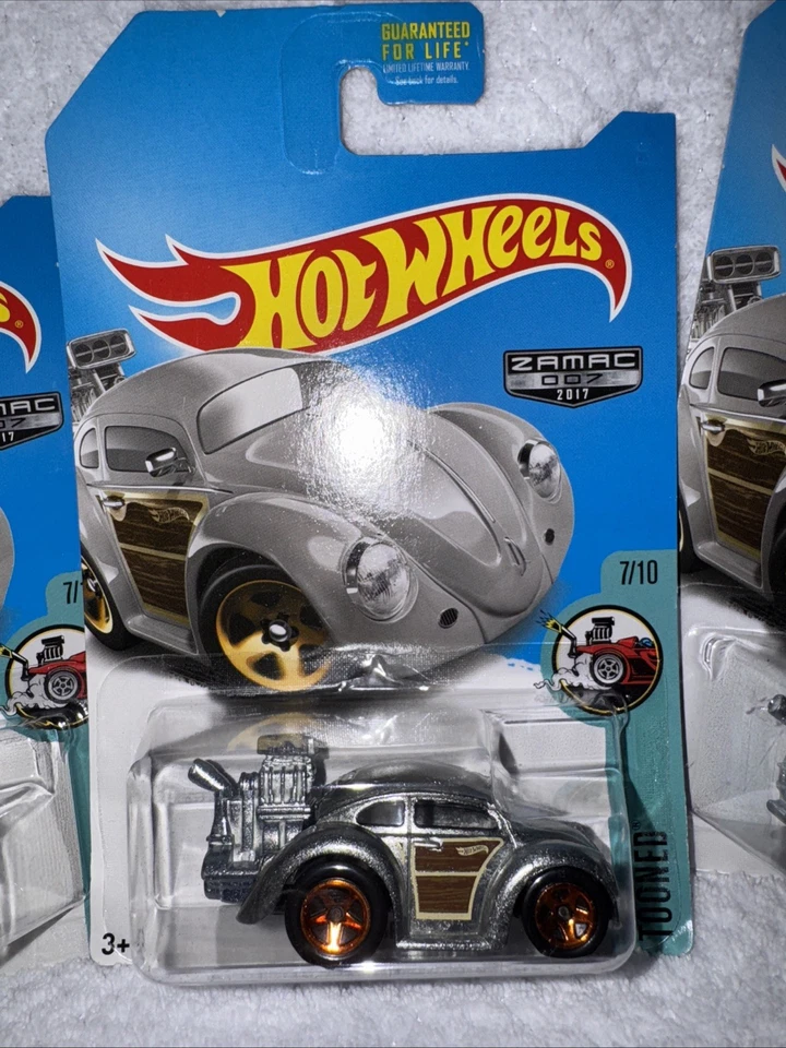 Volkswagen Beetle Tooned 7/10 2017 nuevo en tarjeta Hot Wheels ZAMAC #7 Foto 1 de 4