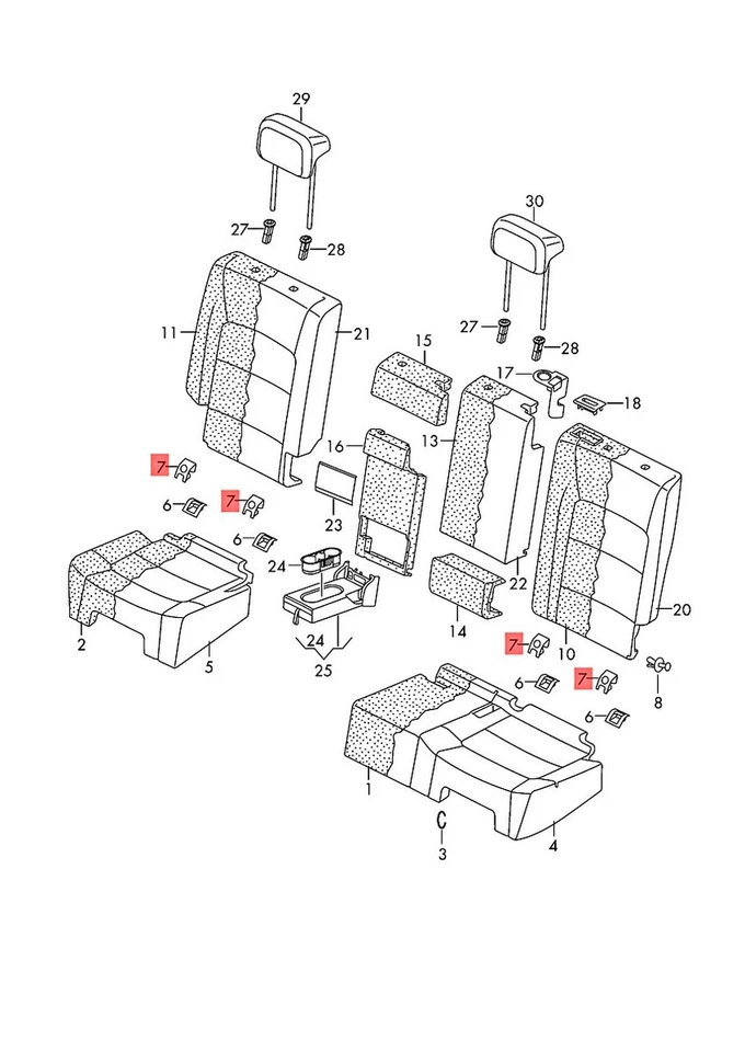 Original VW Tiguan AD1 AD2 AX1 Abdeckung 5NA88718782V - Bild 1 von 1