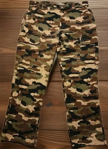 Pantaloni Duluth Trading Uomo 38x30 Flex Fire Hose Relaxed Fit Woodland Camo Cargo - Foto 1 di 9