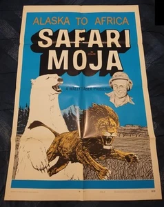 Safari Moja 1970 Vintage 1 Blatt Poster Stil B Wally Taylor Wildlife Adv Doc - Bild 1 von 3