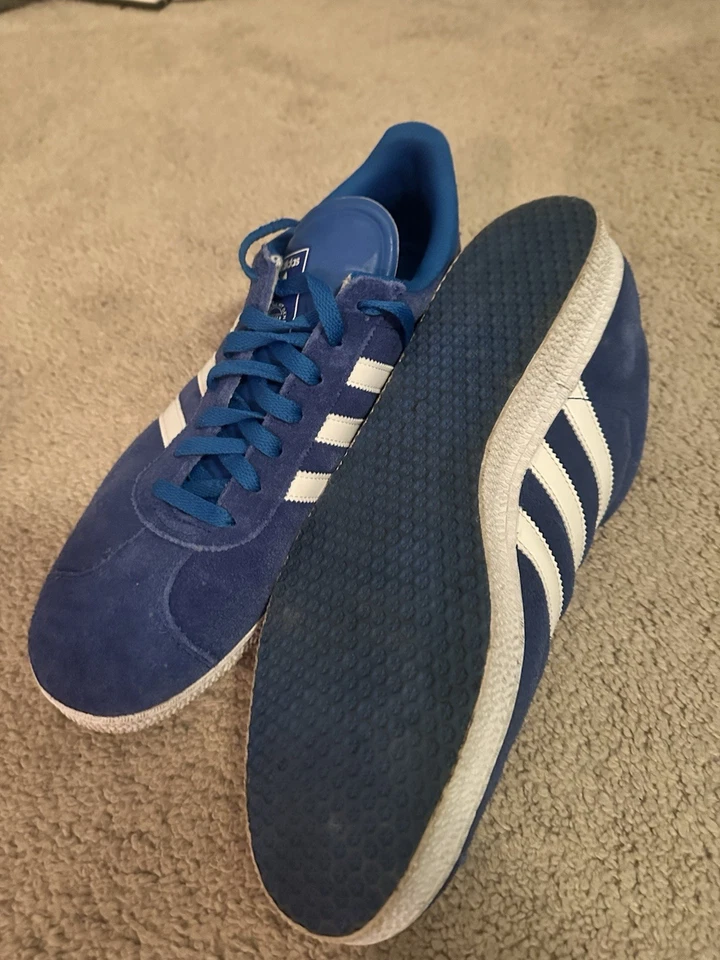 Adidas Gazelle Mens 14 Blue Suede - Image 1 of 4