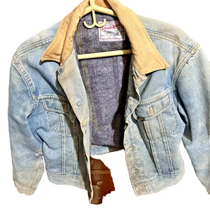 Vintage 70s Lee Storm Rider Denim Jacket, with Wool Lining  - Picture 1 of 4