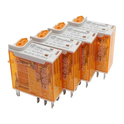 Lot of 4 Finder 46.52.8.120.0040 Ice Cube Relay, DPDT, 8A 250VAC, 120VAC Coil - Image 1 of 4