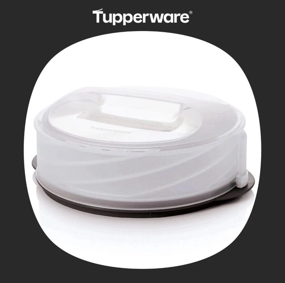 🌺 Tupperware Torten-Twist Kuchenbehälter schwarze Platte Neu/ Ovp 🌺 - Bild 1 von 1