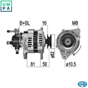 ALTERNATOR 209523A FOR ISUZU D-MAX RODEO/Pickup 4JA1-TC 2.5L 4JH1-TC 3.0L 4cyl - Picture 1 of 12
