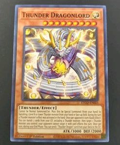 Yu-Gi-Oh! Thunder Dragonlord Common Card ETCO-EN025 1st Edition NM - Picture 1 of 1