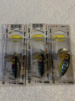 (LOTE DE 3) ARBOGAST JITTERBUG 1/4 oz.  TOPWATER. COLOR COMO SE MUESTRA NUEVO EN PAQUETE Foto 1 de 3