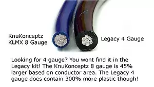 KnuKonceptz KCA TRUE Kit installazione amplificatore calibro 8 più grande poi legacy 4 AWG - Foto 1 di 3