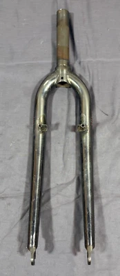 Vintage Giant Silver Classic CrMo 26" QR Mtn Bike Fork 130mm 1-1/8" Threaded - Image 1 of 4