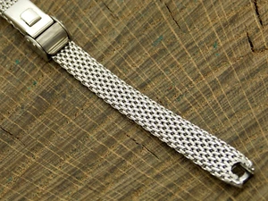 JB Champion White Gold Overlay Sliding Clsp C-Ring NOS Unused Vintage Watch Band - Picture 1 of 5