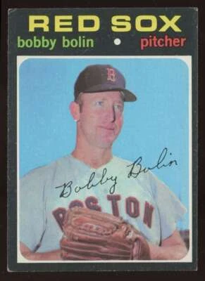 1971 Topps Béisbol Bobby Bolin #446 Medias Rojas de Boston Excelente Foto 1 de 2